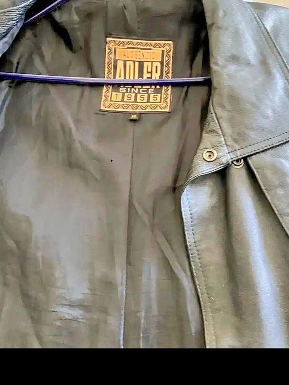 Adler Trench Leather Jacket in Black Like New